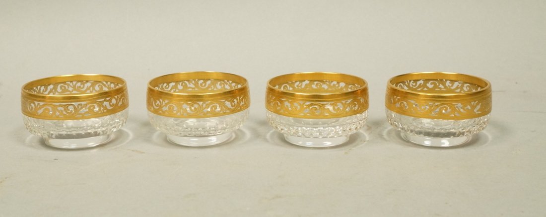 4pcs St. Louis Thistle Crystal.  Small Open Salts (1 of 7)