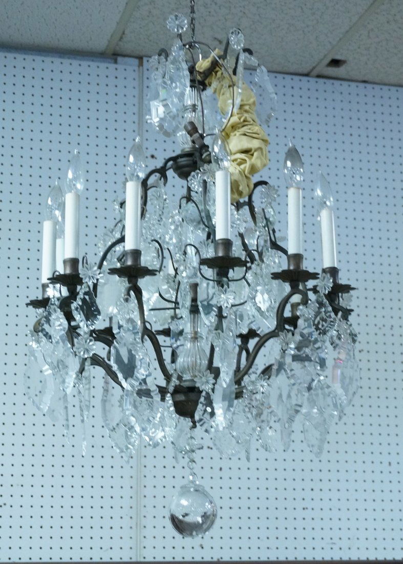 Dark Metal Hanging Chandelier. Large Paddle form (1 of 6)