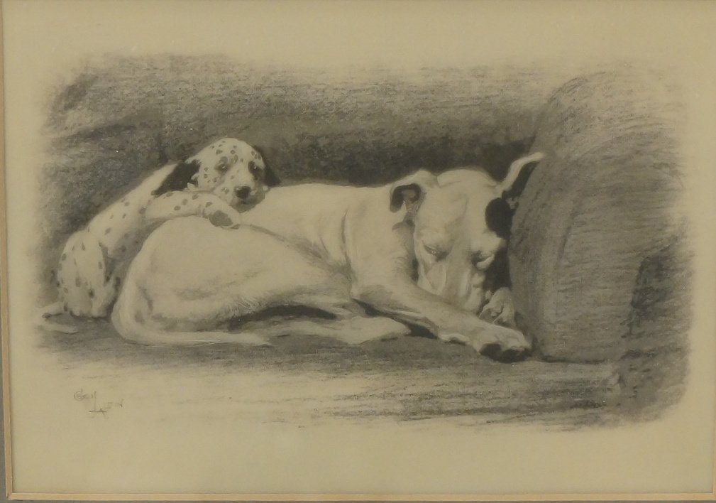 CECIL ALDIN Original Drawing on Ivorine. Signed. (1 of 6)