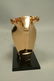 Modernist Polished Solid Bronze Bull Table Sculpture - 3