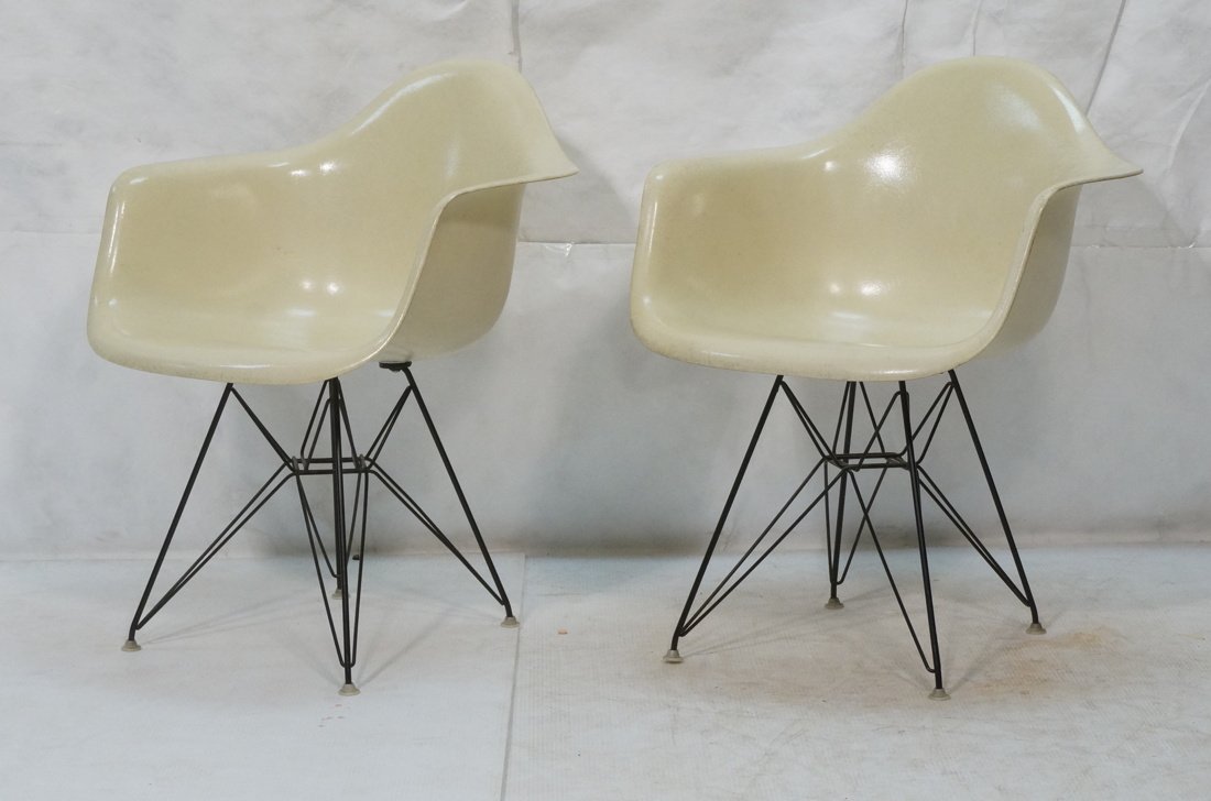 Pr CHARLES EAMES Fiberglass Shell Lounge Chair. H (1 of 7)