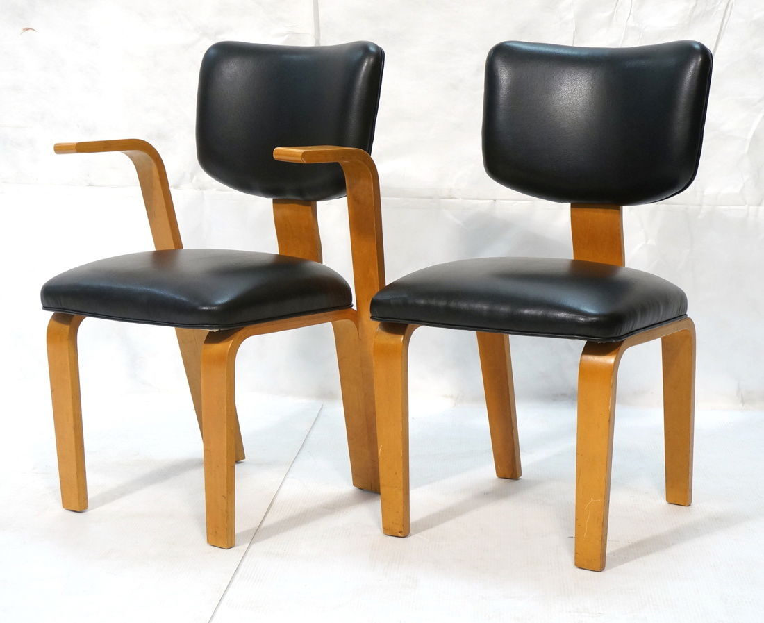 Pr THONET Molded Wood Side Arm Chairs. Modernist (1 of 10)