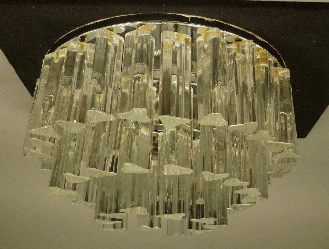 Venini style Ceiling Mount Light Fixture. Glass 3 (1 of 9)