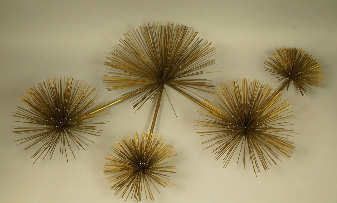 C JERE 5 Pom Pom Metal Wall Sculpture. Five conne (1 of 7)