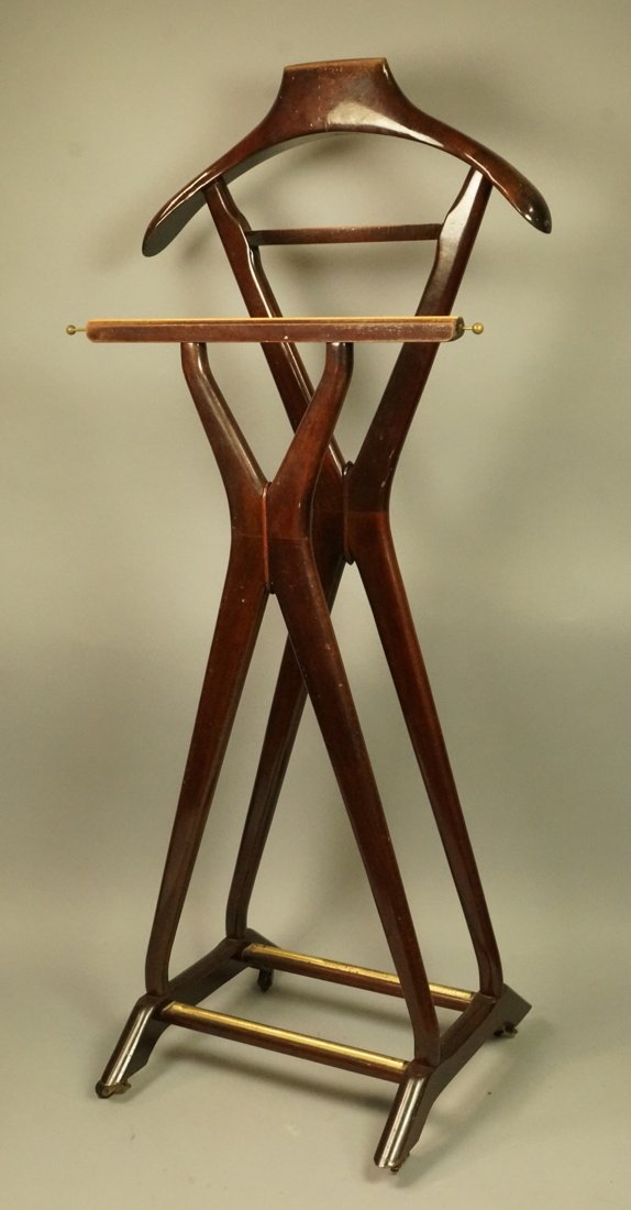 Ico Parisi Brown Wood Valet. FR Italian Modern va: Ico Parisi Brown Wood Valet. FR Italian Modern valet. Marked. -- Dimensions: H: 41 inches: W: 20 inches: D: 14 inches ---