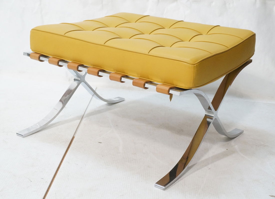 BARCELONA Style Chrome "X" Base Bench Ottoman. Go (1 of 6)