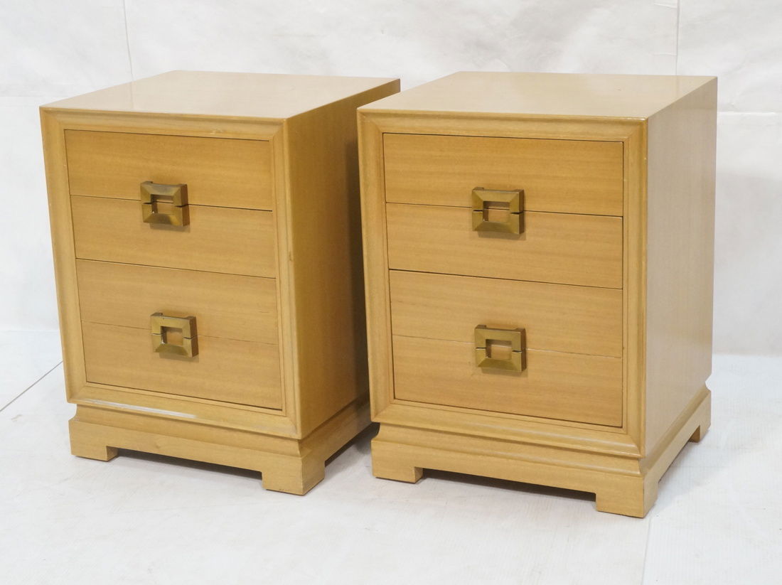 RED LION Modernist Blond Wood Night Stands. Three (1 of 7)