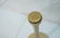 Pr Gold tone brushed aluminum glass top side tabl - 5