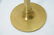 Pr Gold tone brushed aluminum glass top side tabl - 6