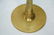 Pr Gold tone brushed aluminum glass top side tabl - 7
