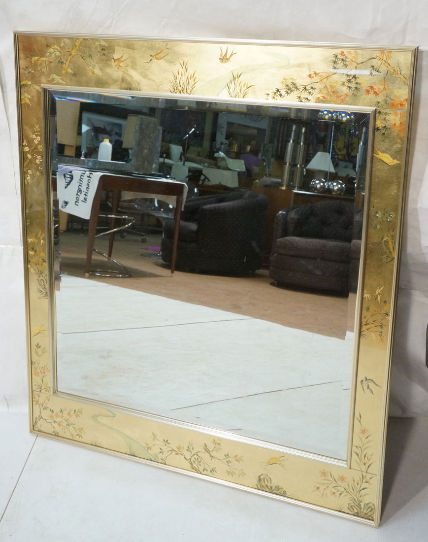 LA BARGE Eglomise Framed Mirror. Asian design wit (1 of 8)