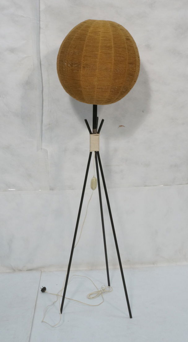 Modernist Three legged Black Iron Floor Lamp. Wov (1 of 7)