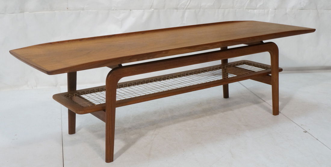 Danish Modern Teak Coffee Cocktail Table. Raised (1 of 6)