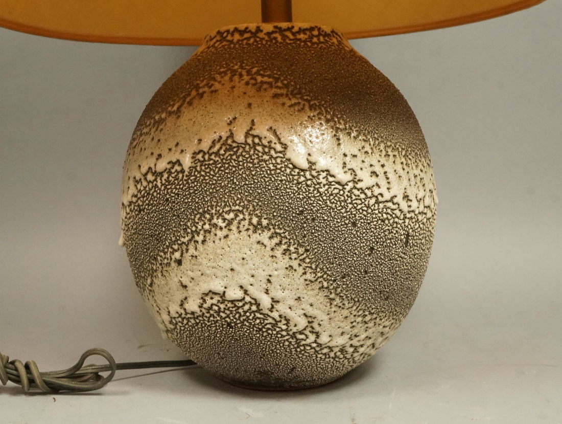 Lava Glazed Pottery Modern Table Lamp. Not marked (1 of 8)