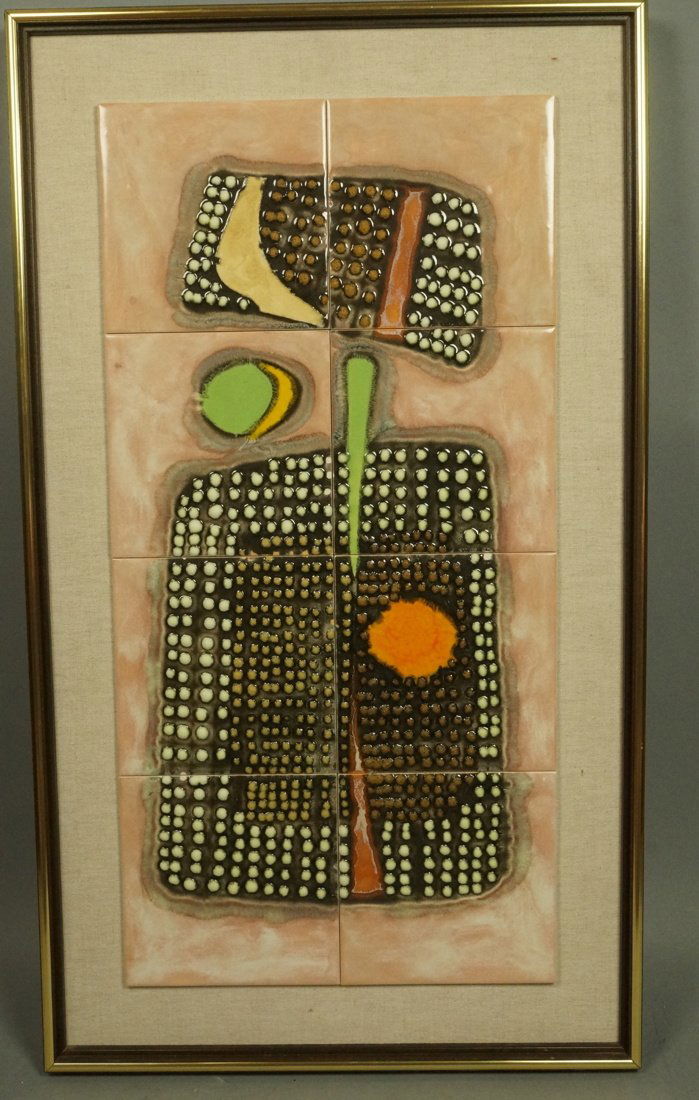 8 Ceramic Tile STONE HENGE. Eight glazed tiles wi (1 of 6)