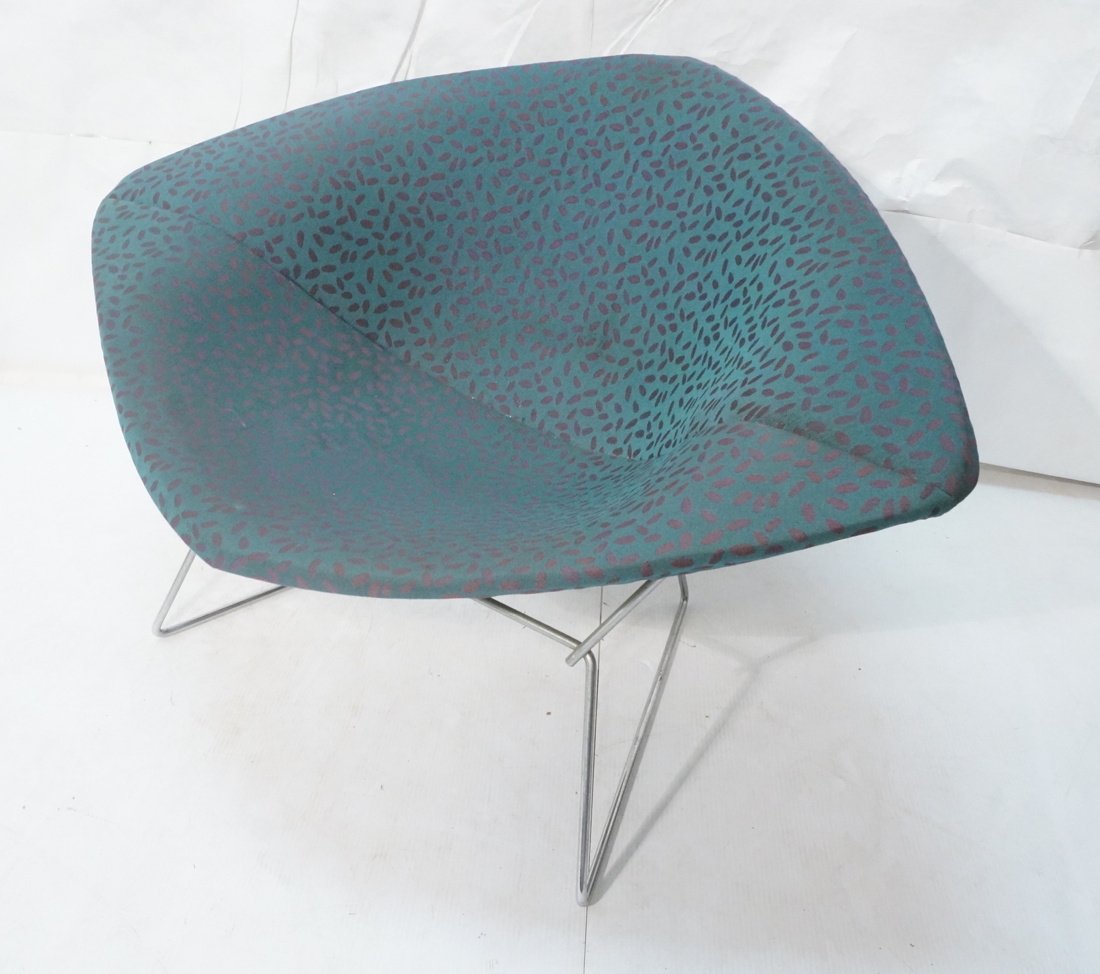 HARRY BERTOIA Diamond Lounge Chair. Chrome mesh f: HARRY BERTOIA Diamond Lounge Chair. Chrome mesh frame. Not marked-- Dimensions: H: 27.5 inches: W: 44 inches: D: 33 inches ---