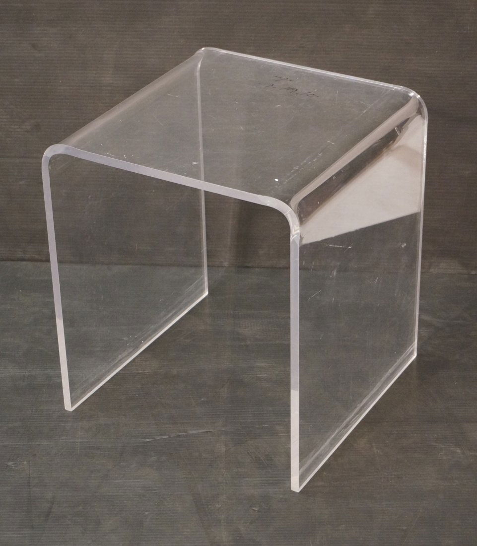 Molded Lucite Side Table. Small (1 of 5)