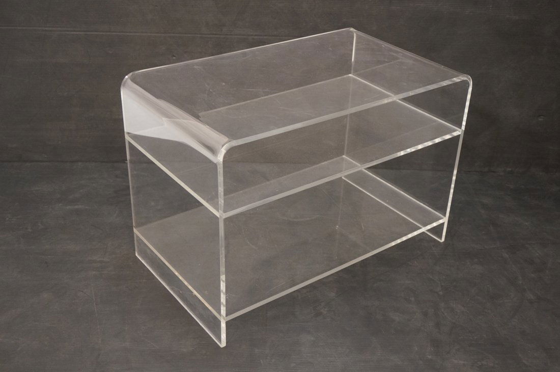 Molded Lucite Side Table. Two lower shelves (1 of 7)