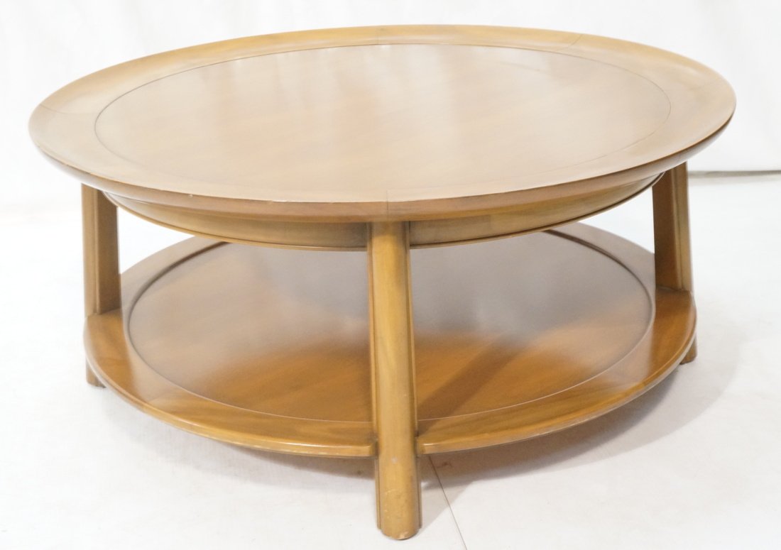 Widdicomb style Round Coffee Table. Flared lip. L (1 of 8)