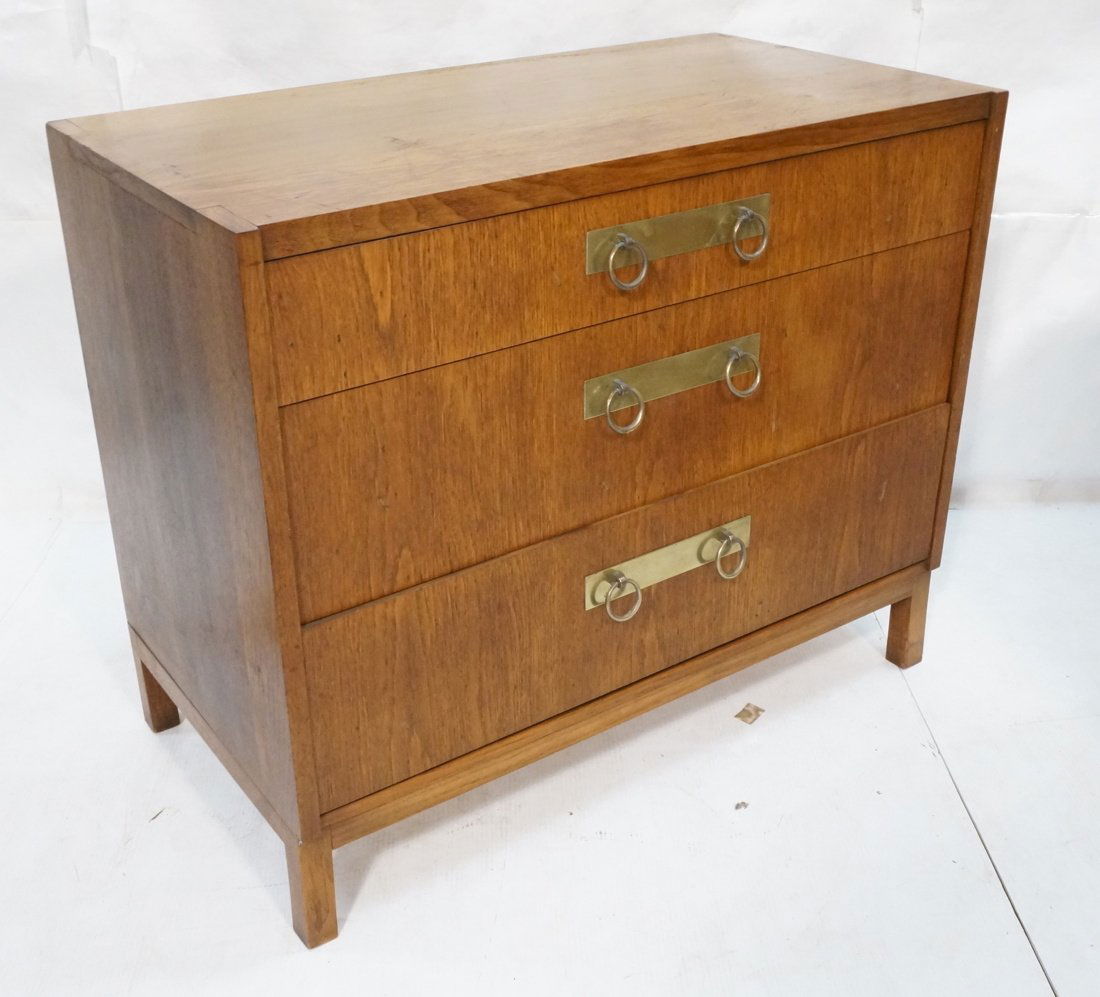 DREXEL Modernist Three Drawer Dresser Chest. Waln (1 of 7)
