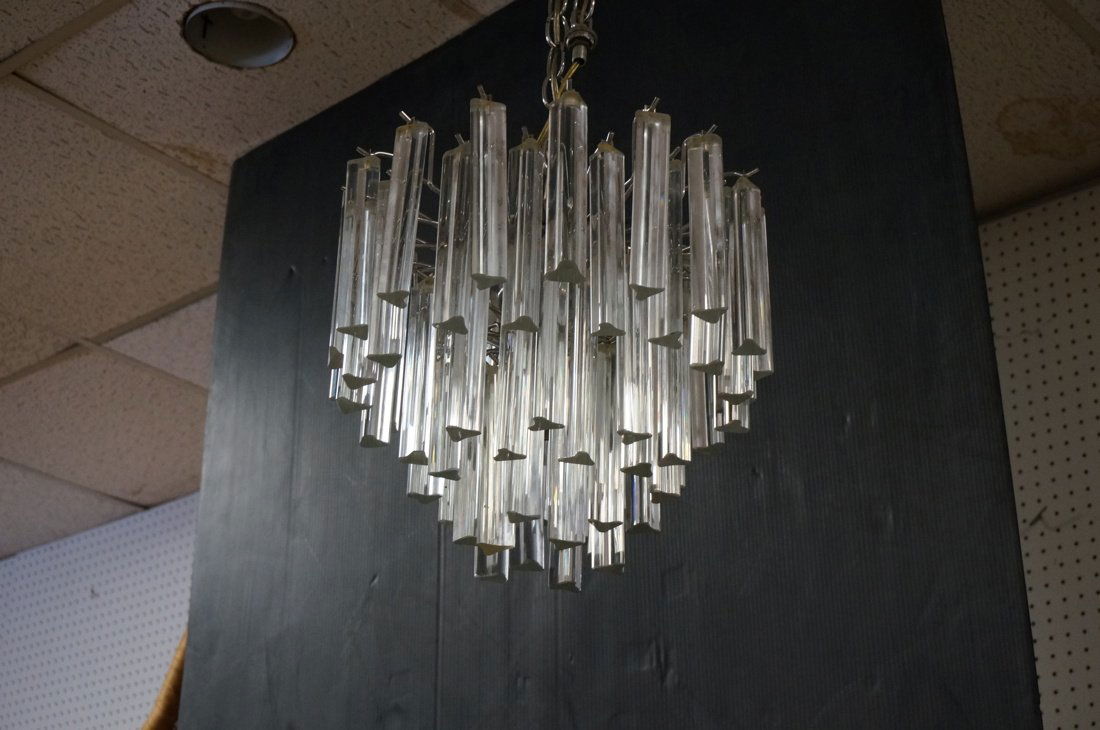 Small Hanging Chandelier. Three tiers glass hangi (1 of 5)