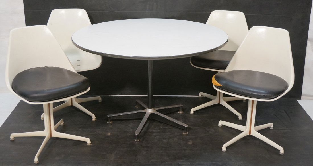 Herman Miller table with 4 BURKE chairs Dining set (1 of 10)