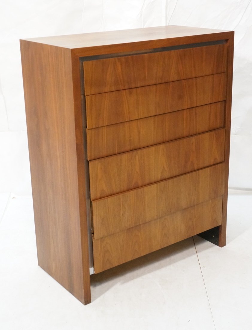 DILLINGHAM Walnut Tall Chest Of Modernist Drawers (1 of 9)