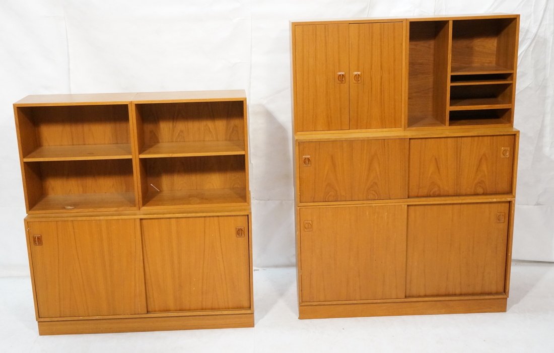 Lot 7 Danish Teak Modern Cabinets. Some with slid (1 of 10)