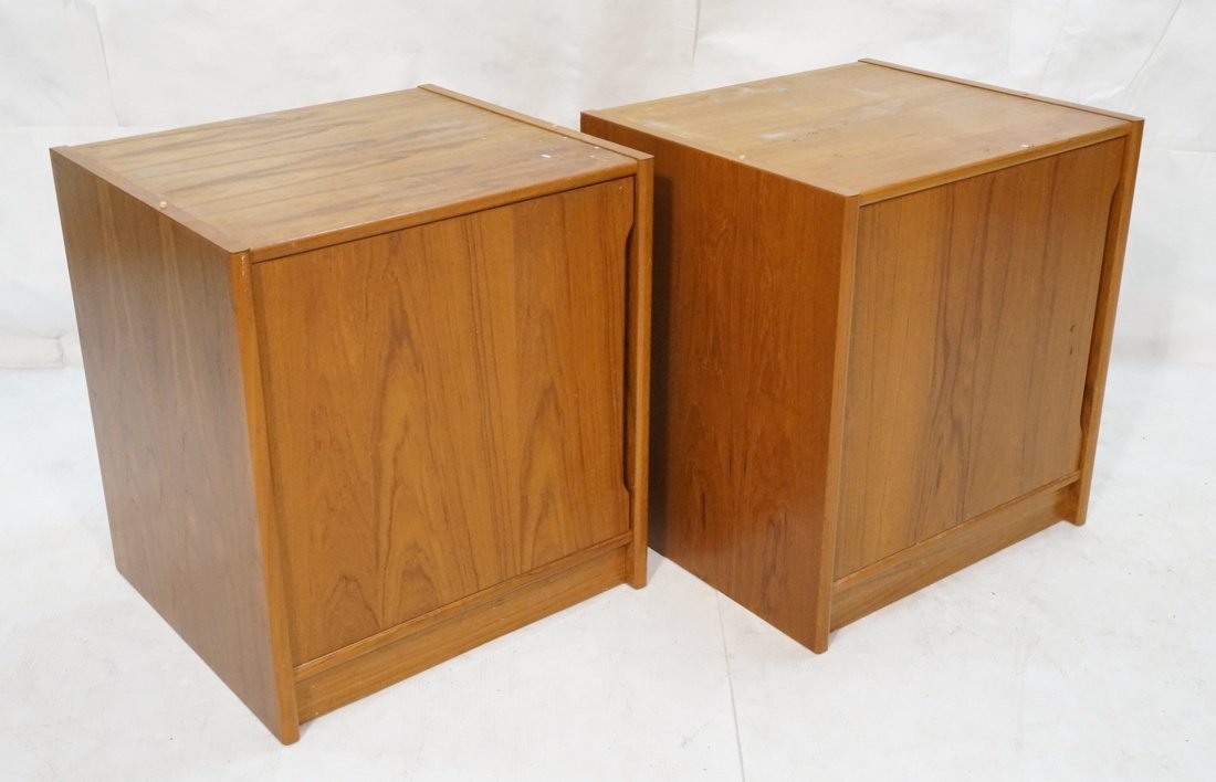 Two Teak Danish Modern Cabinets. Single doors. (1 of 8)
