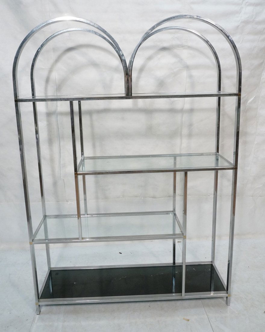 Double Arched Top Chrome Etagere. Display shelf U (1 of 8)