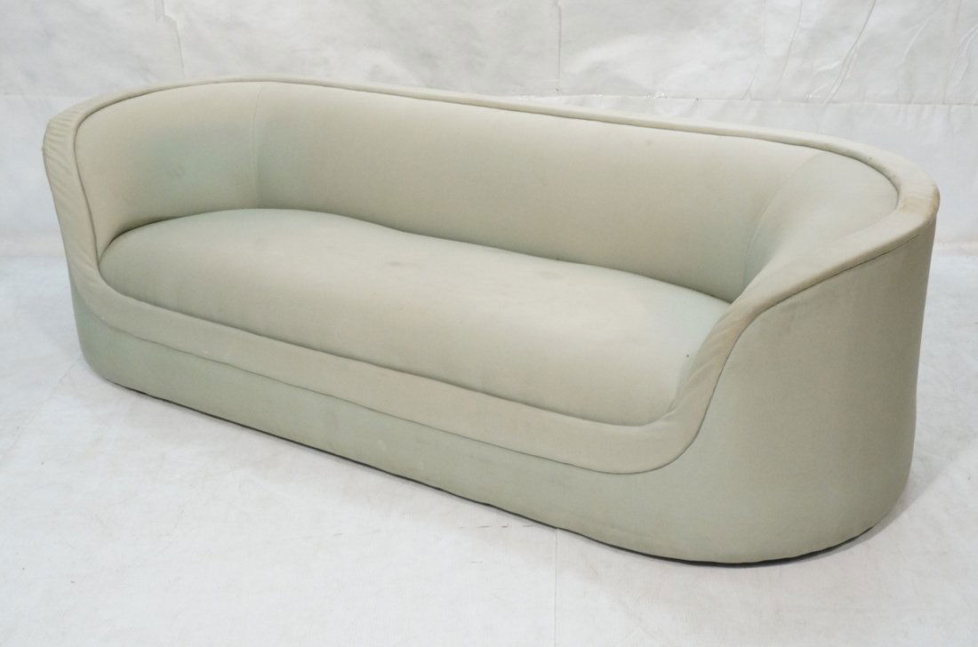 Bowed Arm Modernist Sofa Couch. Completely covere (1 of 9)