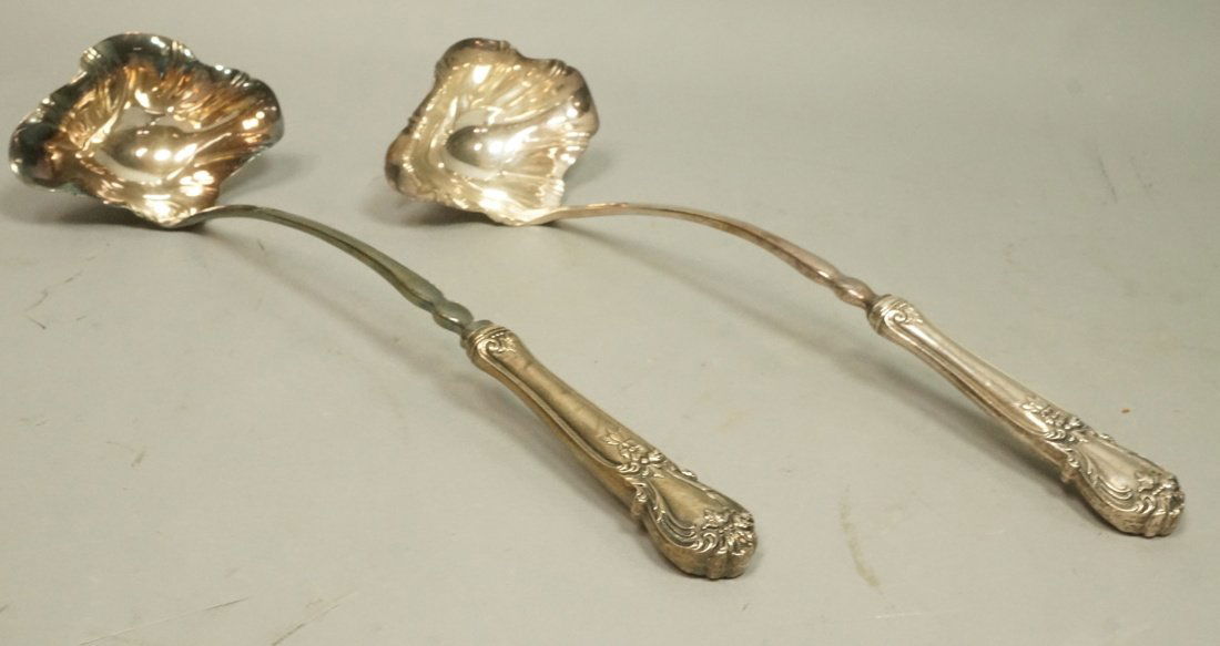 Pr Sterling Silver Handled Long Ladles. SHEFFIELD (1 of 9)
