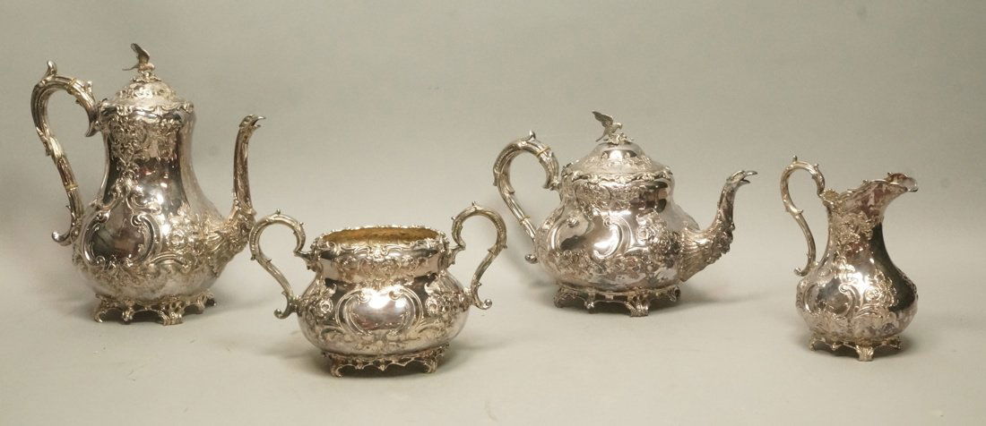 4pc M.H. & Co. Coffee & Tea Service. EPNS Silver (1 of 10)