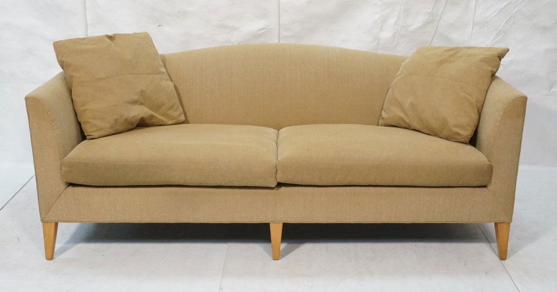 BAKER Camel Color Upholstered Decorator Sofa Couc (1 of 7)