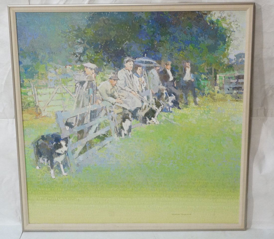 PIERSON RICHMOND Signed Oil Painting. Men with Do (1 of 10)