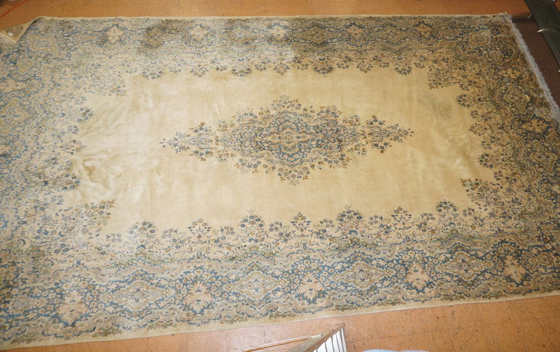 21' x 11'9" KIRMAN style Oriental Carpet Rug.  Be (1 of 10)