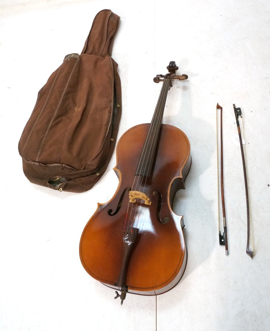 KAY Cello Musical Instrument.    Comes with two b (1 of 10)