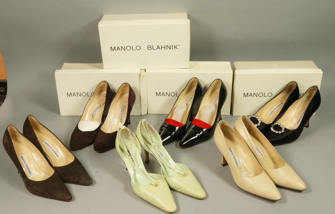 6 pr MANOLO BLAHNIKS High Heel Dress Ladies Shoes (1 of 10)