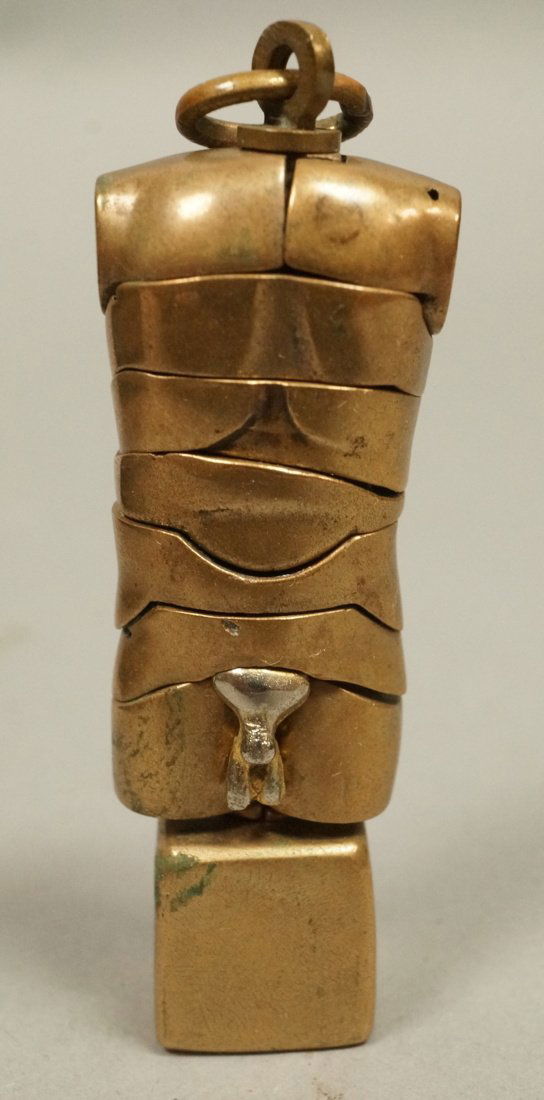 MIGUEL BERROCAL - MICRO DAVID Mini Puzzle Sculptu: MIGUEL BERROCAL - MICRO DAVID Mini Puzzle Sculpture Pendant. MICRO DAVID. Bronze figural sculpture puzzle. Comes with booklet and original cardboard tray. Signed. The Micro David is an assembled sculp