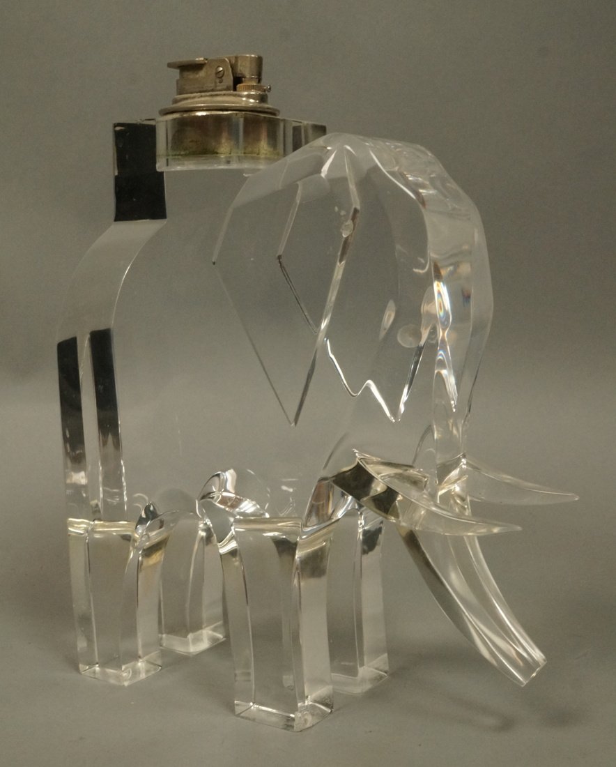 Large Italian Lucite Figural Elephant Lighter. 70 (1 of 6)