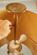 TOMMI PARZINGER Brass Candle Table Lamp. Nine bra - 5