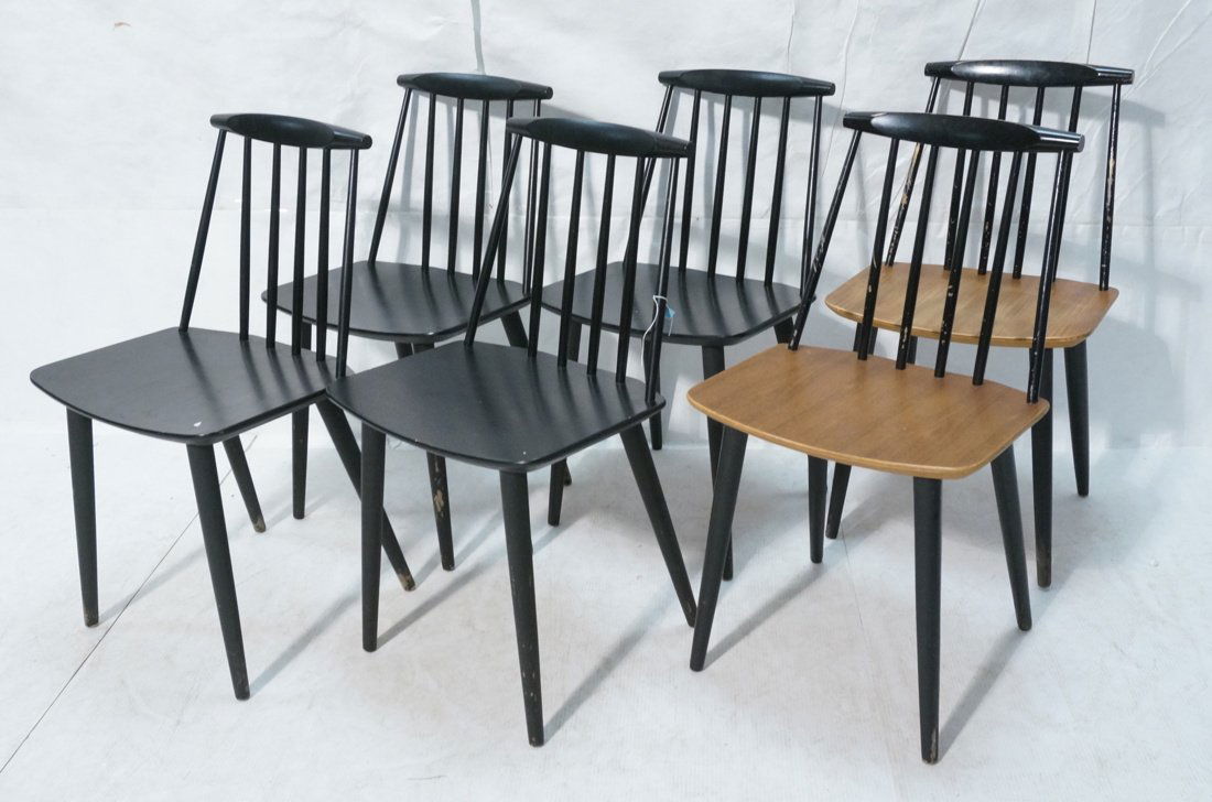 Set 6 MOBLER Denmark Spindle back dining chairs. (1 of 9)