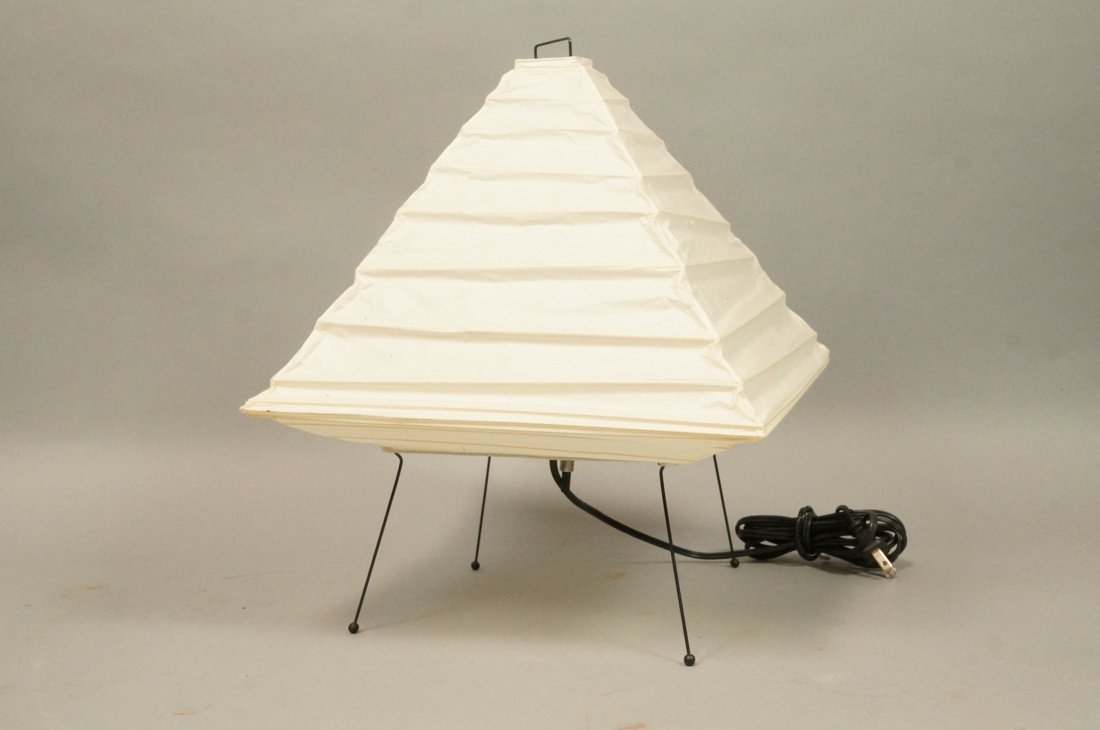 ISAMU NOGUCHI Paper Table Lamp. Pyramid form on t (1 of 6)