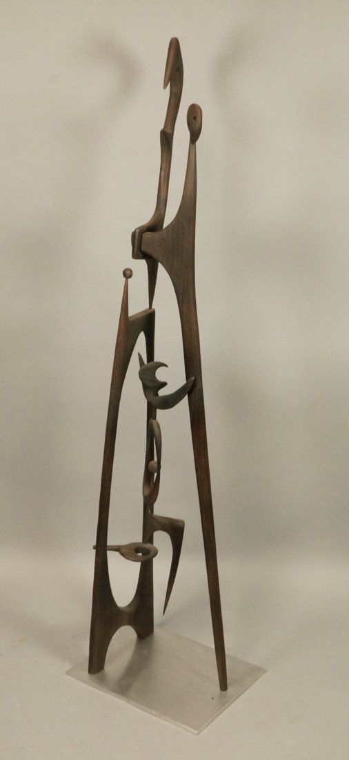 Carved Wood Sculpture. LEO AMINO Style. Carved wo (1 of 7)