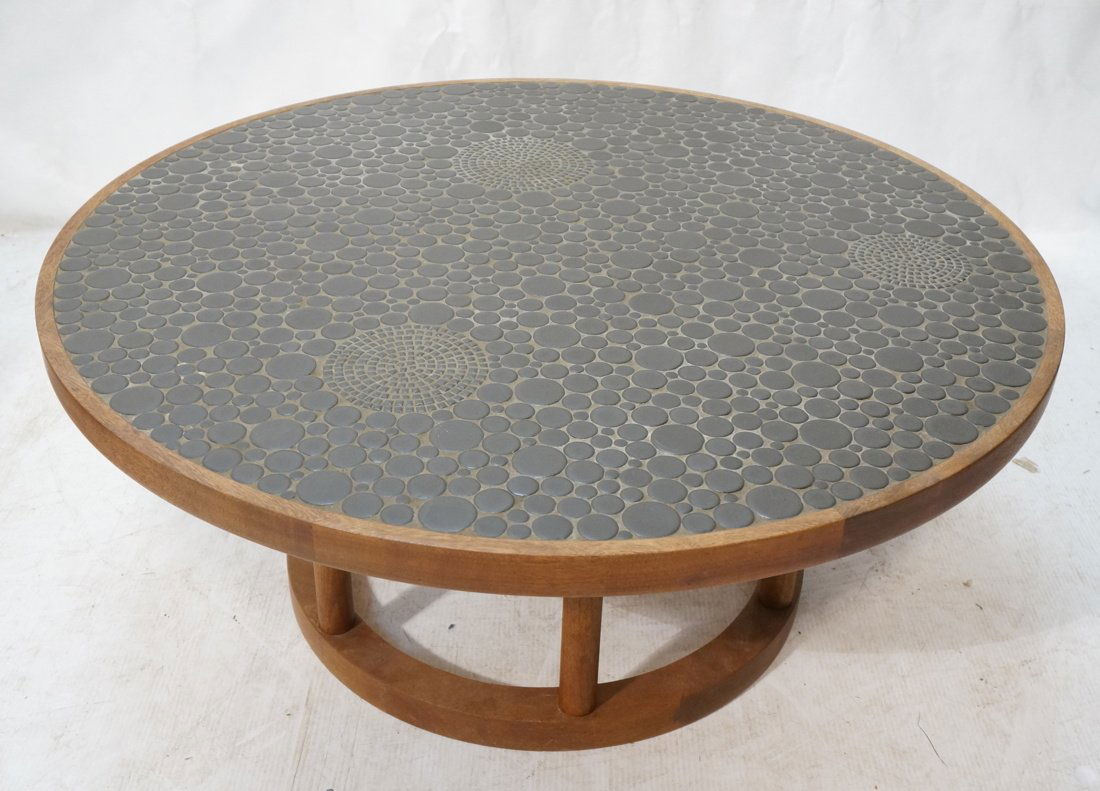 MARTZ Tile Top Round Cocktail Table. Round top wi (1 of 8)