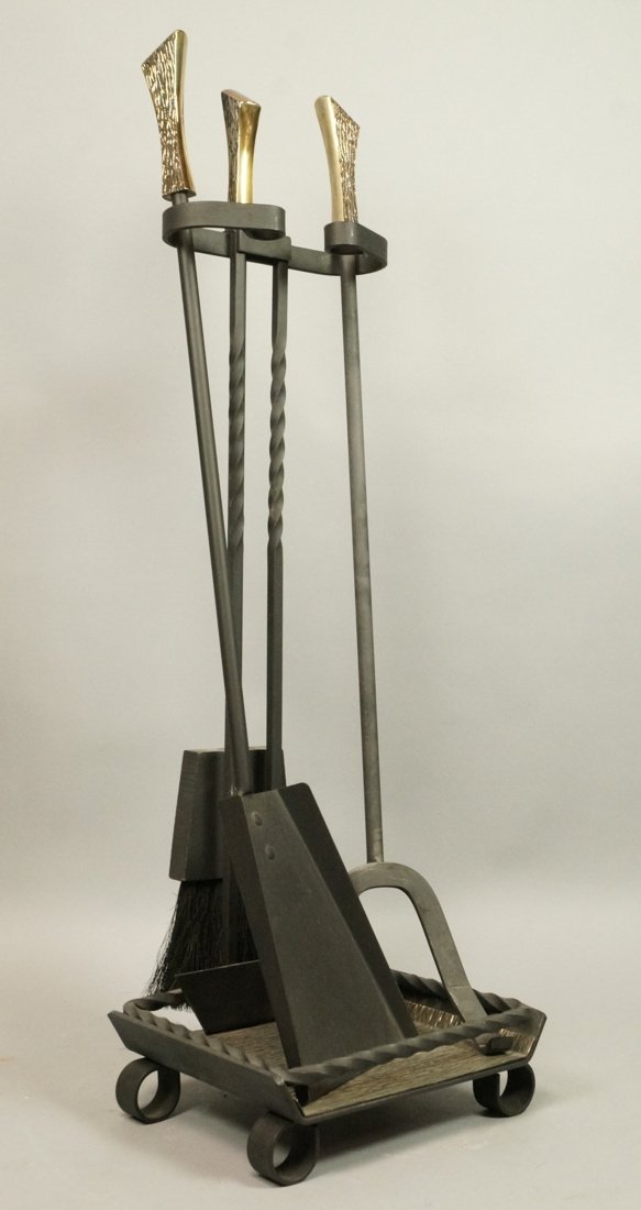 Modern Fireplace Tools. Stand with three tools. B (1 of 10)