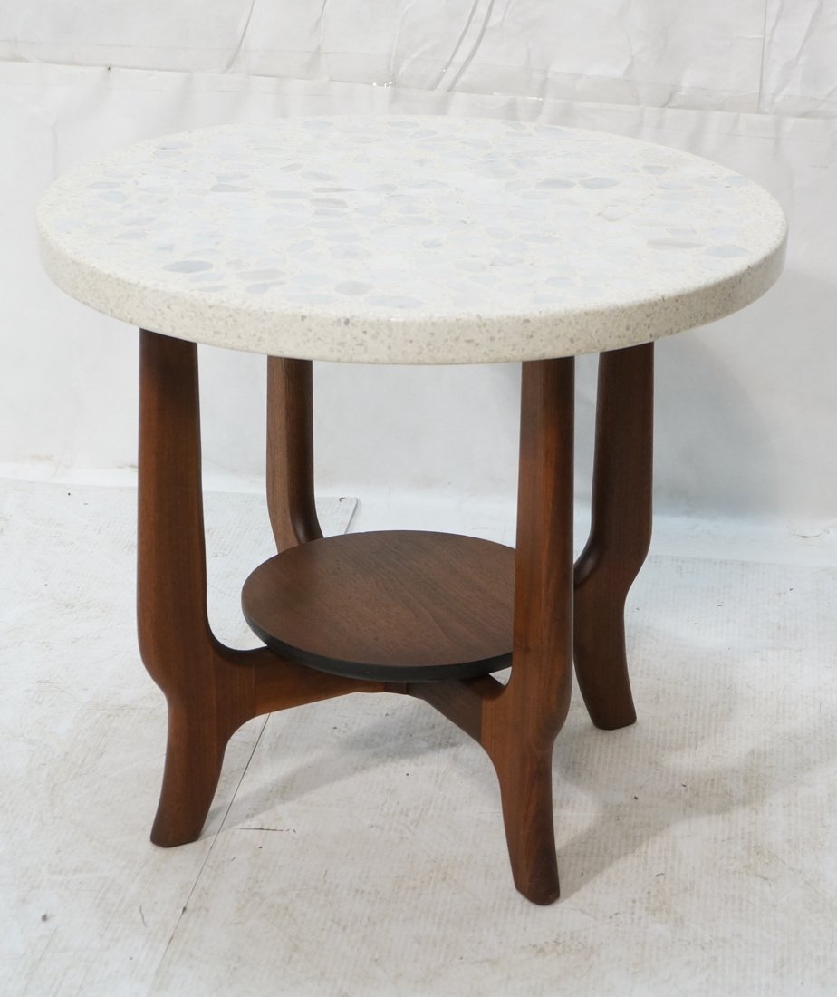 HARVEY PROBBER style Terrazzo Top Side Table. Rou (1 of 8)