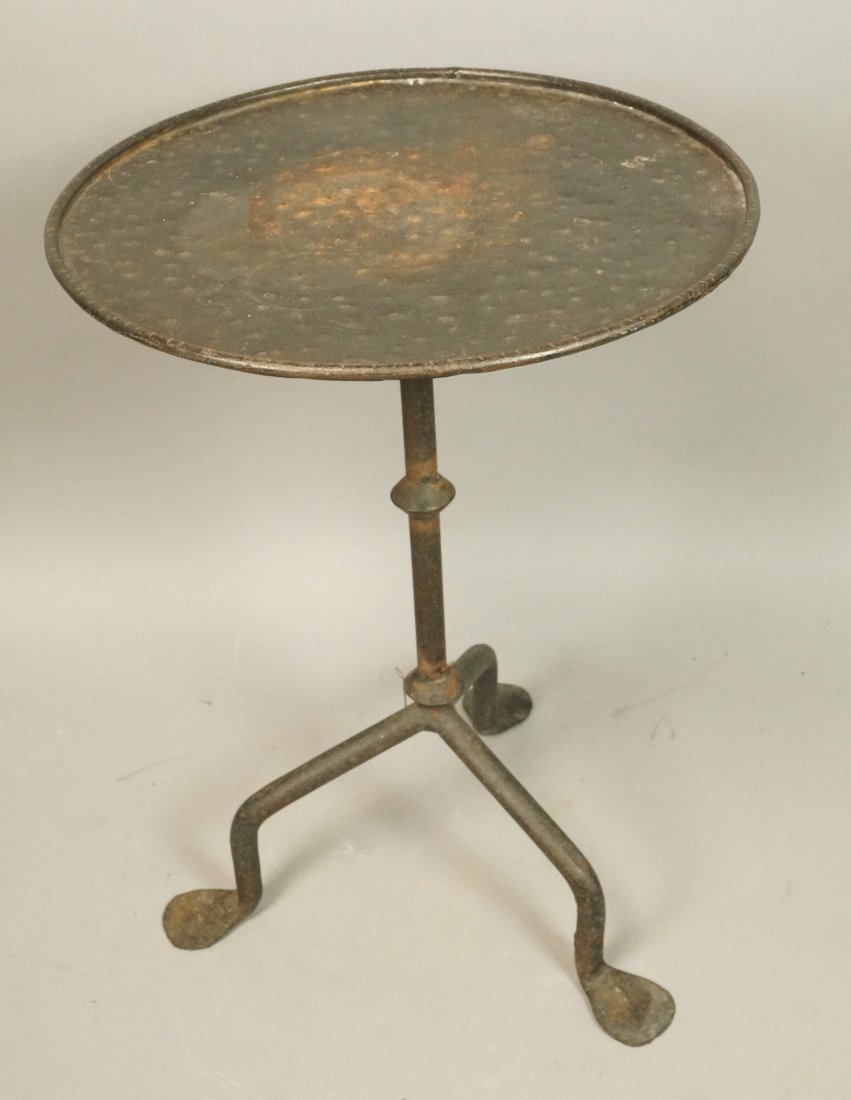 Hammered Finish Metal Side Table. Small "Hammered (1 of 6)