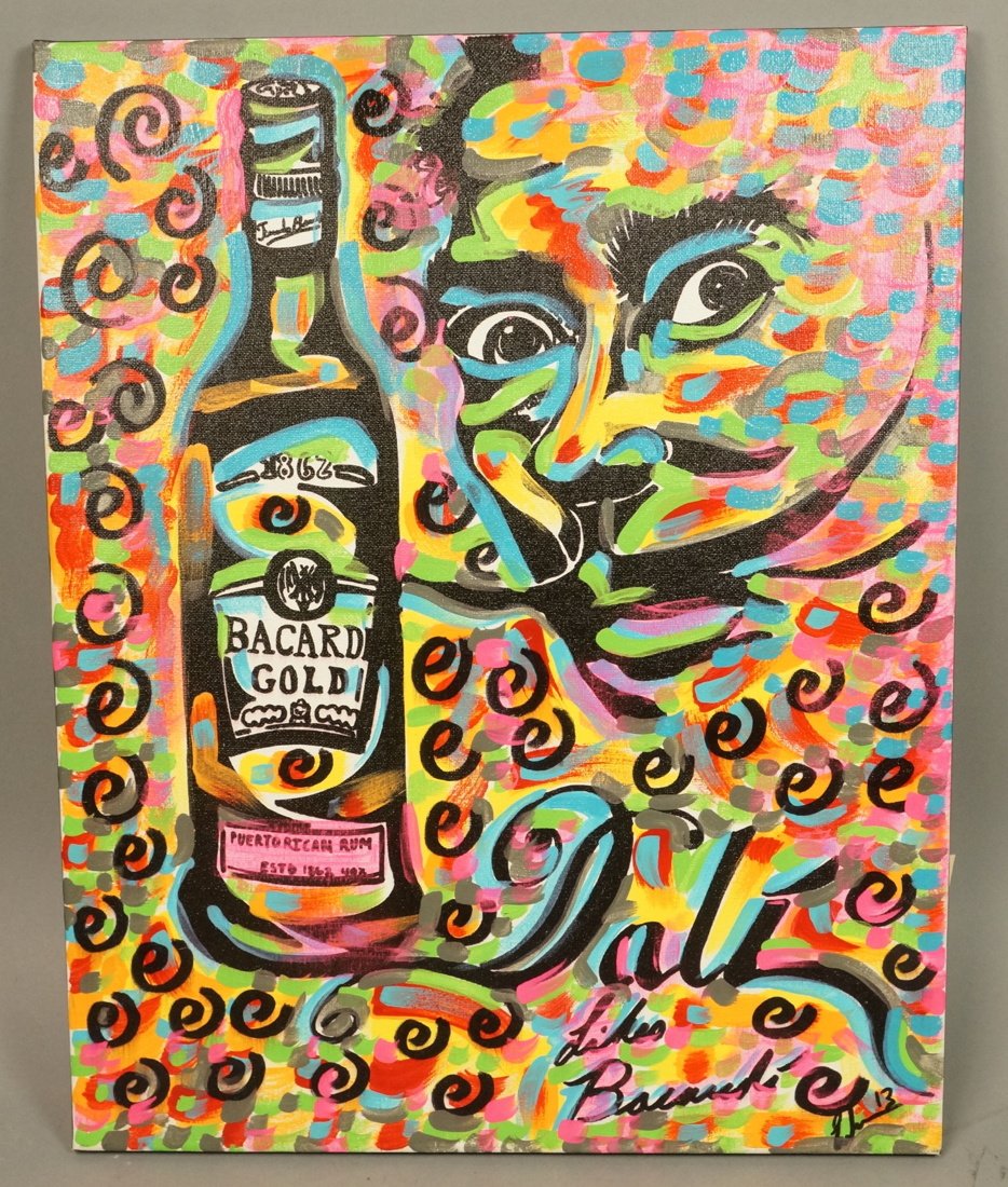 JAMES M ENDERS Dali Likes Bacardi Gold Oil Painti (1 of 6)