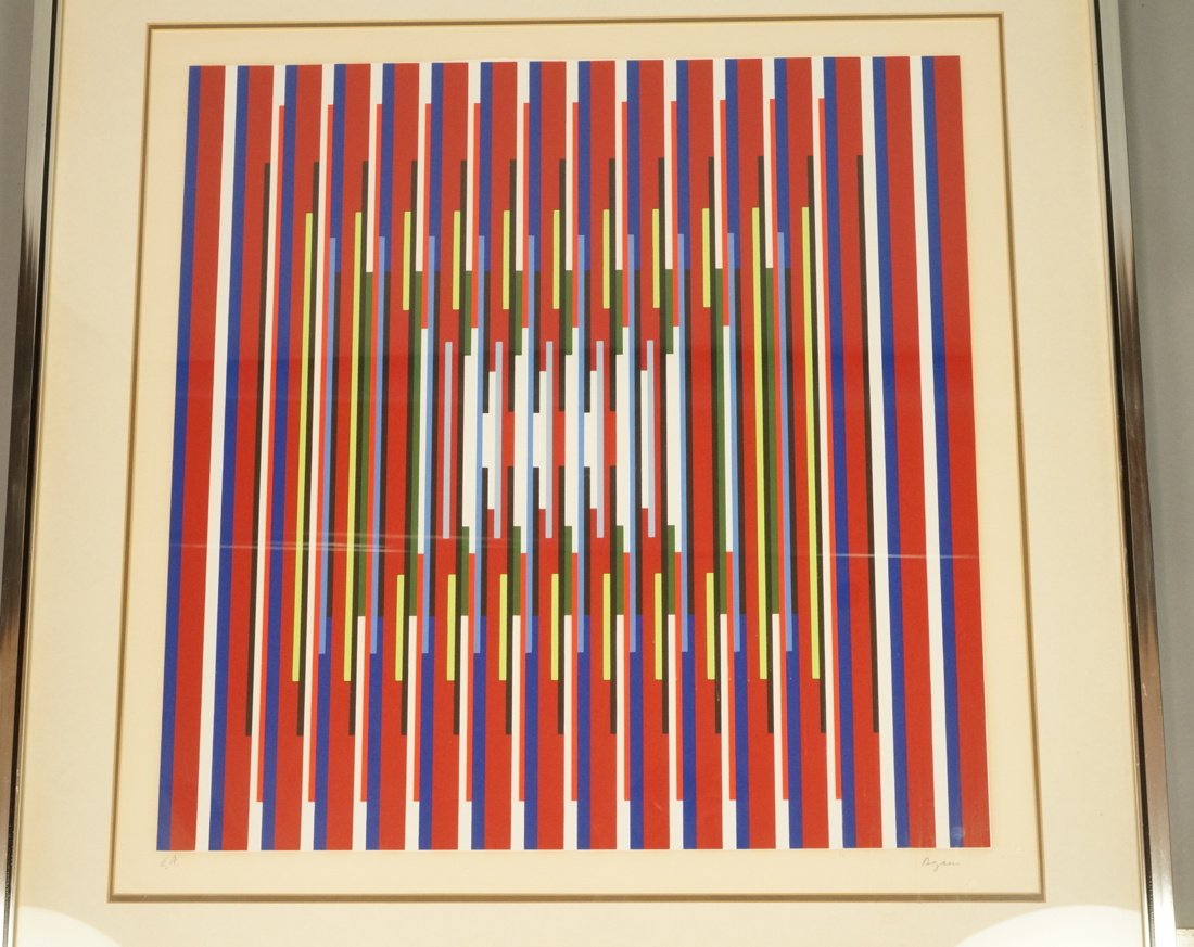 Modernist YAACOV AGAM Geometric Linear Print. Ver (1 of 6)